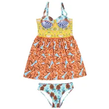 Женский купальник с принтом, сексуальный купальник, Цельный купальник, купальник, бикини, пляжная юбка, платье# 2y07FN