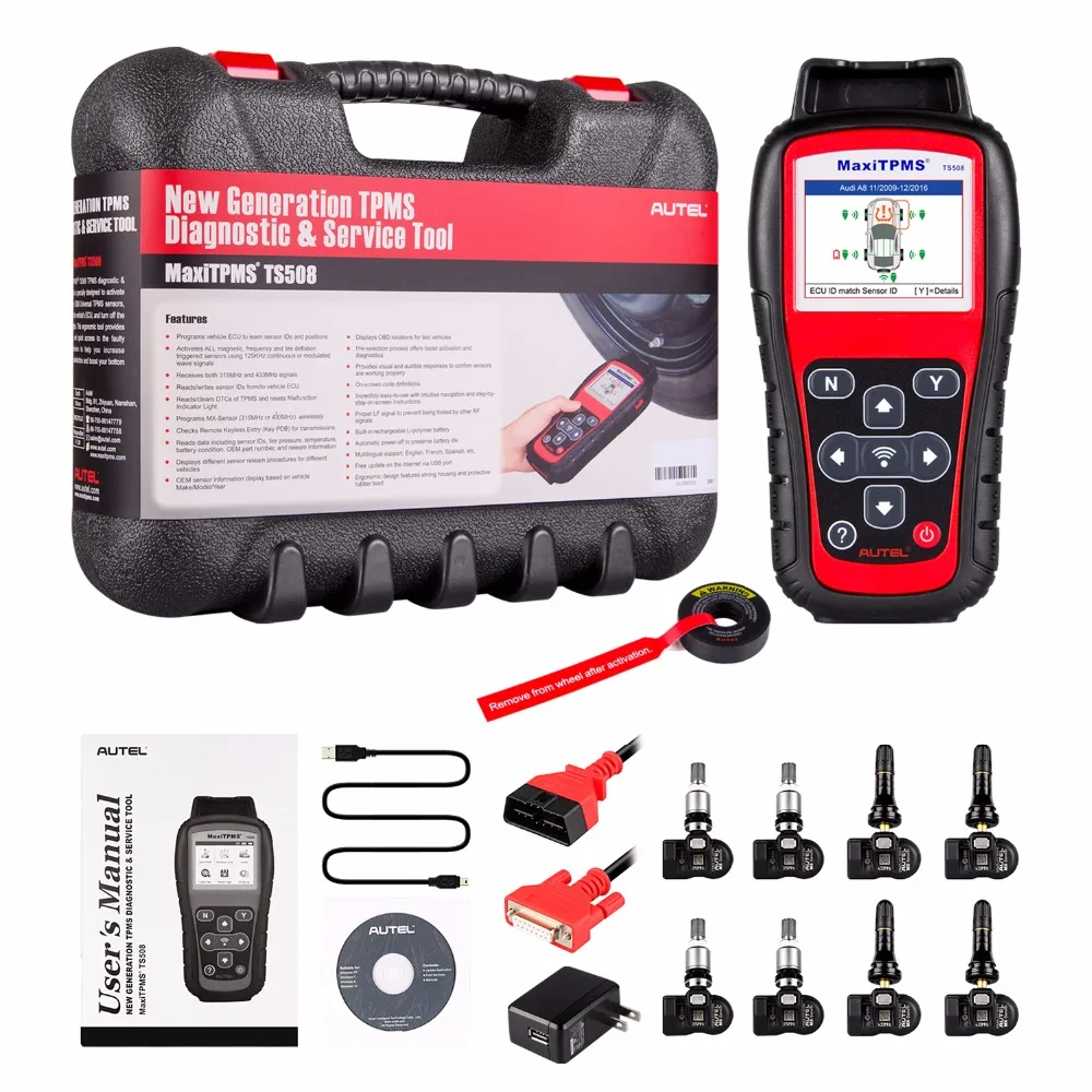 Autel MaxiTPMS TS508k TPMS Diagnostic Tool, Check TPMS System Health