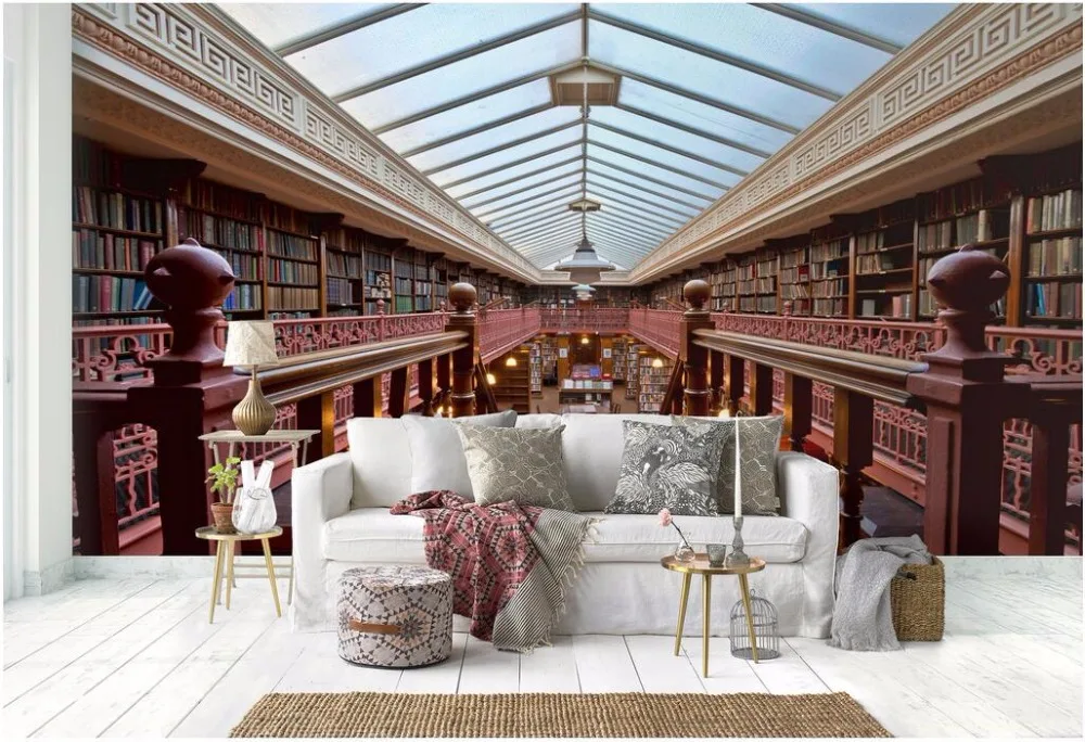 Фотообои на заказ 3d обои для комнаты Library parliament railings ТВ фон настенная живопись