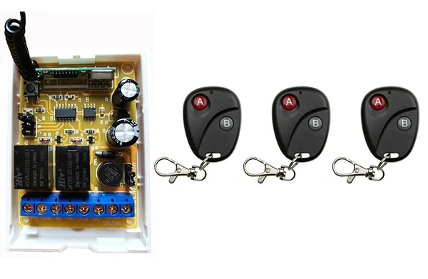 DC 12V 24V 2CH RF беспроводной пульт дистанционного управления переключатель освещения