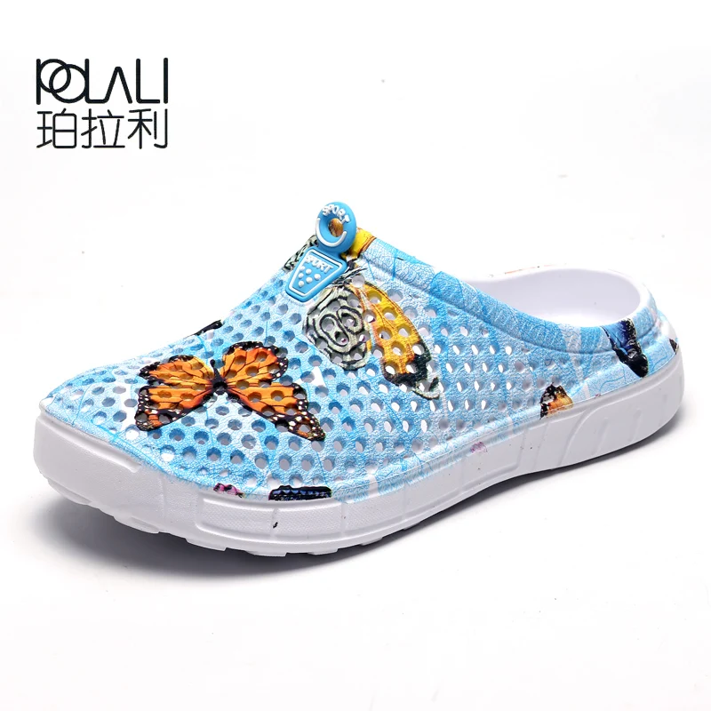 

POLALI Women's Garden Sandals Breathable Beach Aqua Shoes Outdoor Wading Lightweight Girls Slippers Swimming Slipper