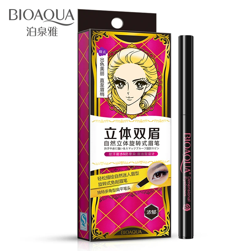 BIOAQUA 1Pcs New Automatic Eyebrow Enhancer 100% Sweat & Waterproof Eyebrow Pencil Pen 5 Colors Eye Brow Paint Brand Cosmetics BIOAQUA 1Pcs New Automatic Eyebrow Enhancer 100% Sweat & Waterproof Eyebrow Pencil Pen 5 Colors Eye Brow Paint Brand Cosmetics