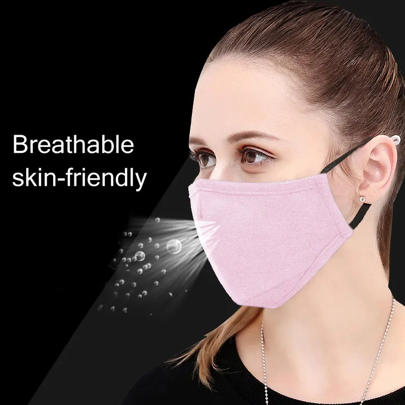 1 шт хлопок PM2.5 черная ротовая маска от пыли угольный фильтр ветрозащитный рот муфельной защита от образования бактерий маски для лица для