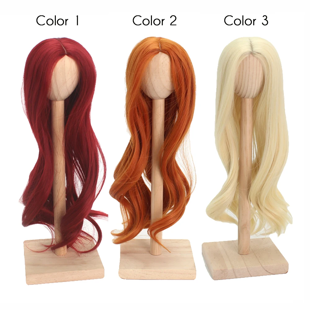 Высокотемпературные волокна светлые длинные свободные кудрявые кукольные волосы для 1/3 1/4 1/6 BJD SD красный/серый/золотой/оранжевый/белый цвет