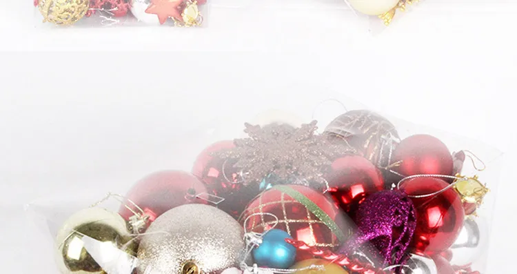 60 шт./лот 30-80 мм украшения для рождественской елки шар-Безделушка на Рождество вечерние подвесной шар, украшение, декор для рождественские украшения для дома