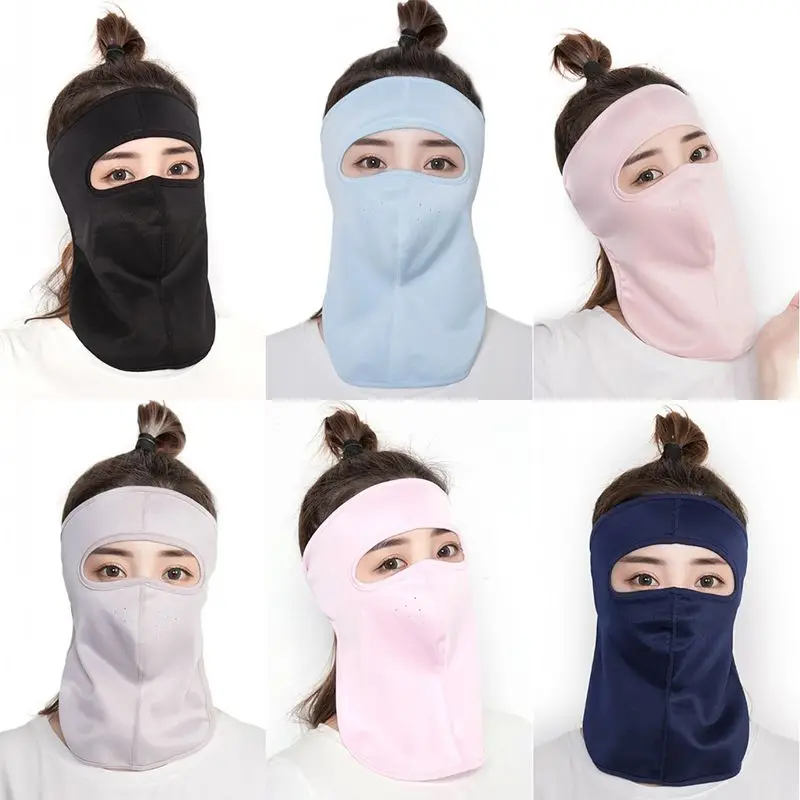 

Fashion Full Face Mask UV Protection Sunshade Breathable Ice Silk Masks Neck Protector Outdoor Summer Sportswear Accessories