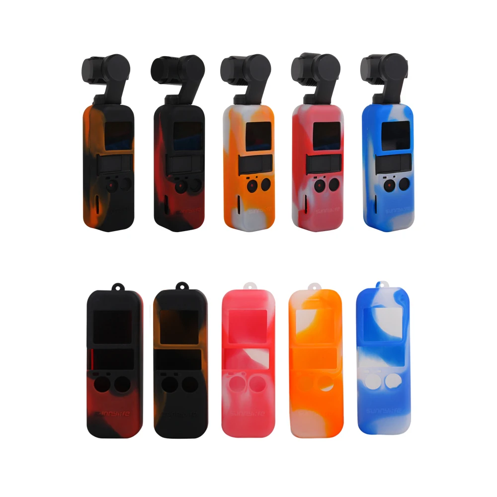 

Silicone Cover with Strap Soft Silicone Gel Case for DJI OSMO POCKET Anti-Lost Neck Strap Osmo Pocket Accessory Wrist Lanyard