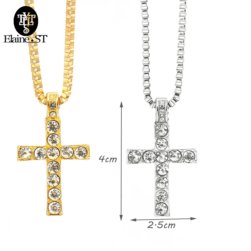 Ожерелье с подвеской в виде креста стиле хип хоп для мужчин и женщин|cross pendant