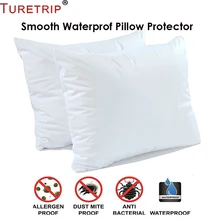 Turetrip 1 шт., 50X70 см, чехол для подушки, водонепроницаемая Подушка, защита от клещей, Подушка на молнии, чехол для аллергии, чехол