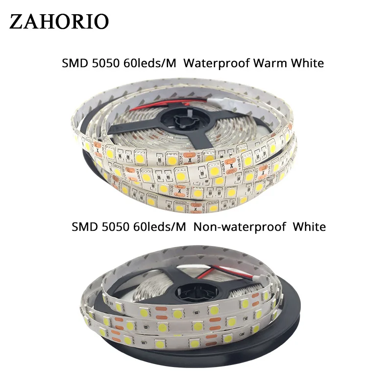 ZAHORIO SMD5050 Светодиодные ленты RGB не Водонепроницаемый DC 12 В IP65 60 Светодиодный s/m 5