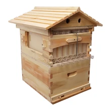 Wooden Bee Beehive Box With 7 Beehive Frames Beekeeping Tools Honey Self Flowing Bee Hive Supplies Beekeeper Equipment