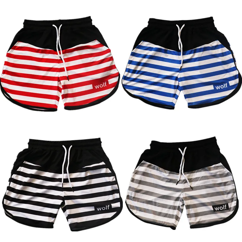 

Summer New Casual Fashion Men Shorts male Gyms Fitness Jogger Bodybuilding Sweatpants Breathable Quick Dry Patchwork Shorts
