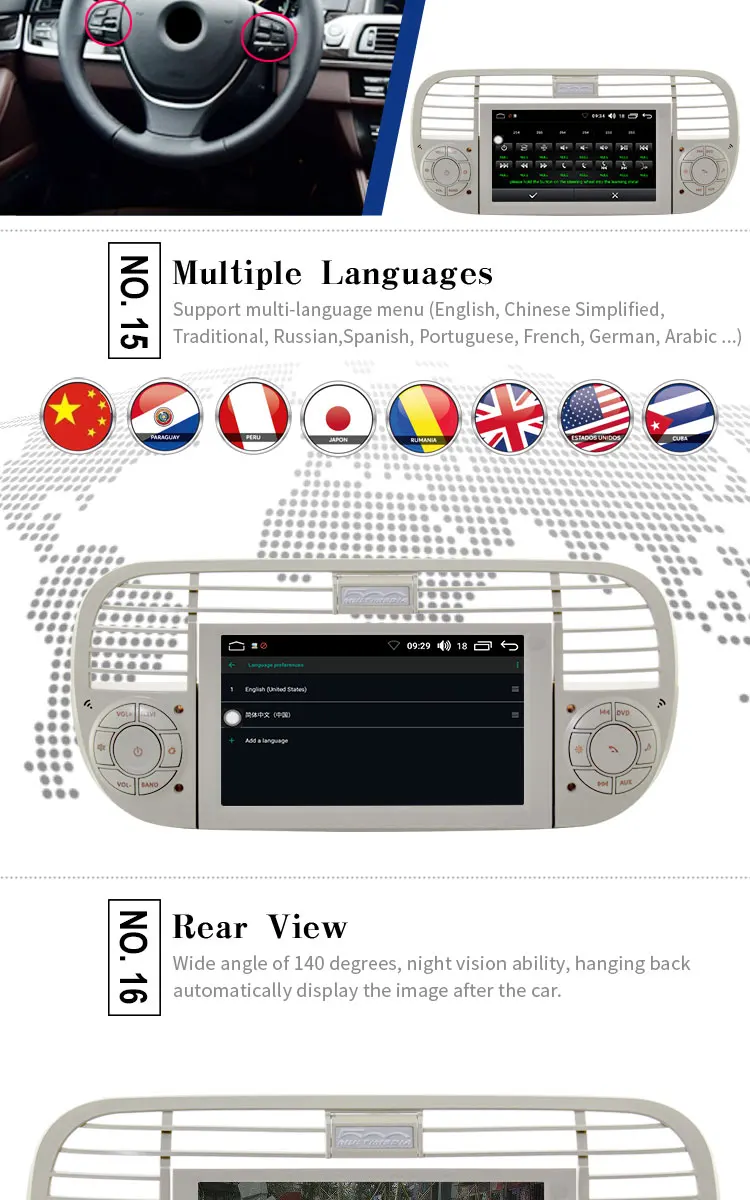 Perfect JDASTON 1 Din Android 8.0 Car Radio For Fiat 500 Abarth 2007 2008 2009-2015 Multimedia GPS Navigation Canbus Autoaudio Stereo 8