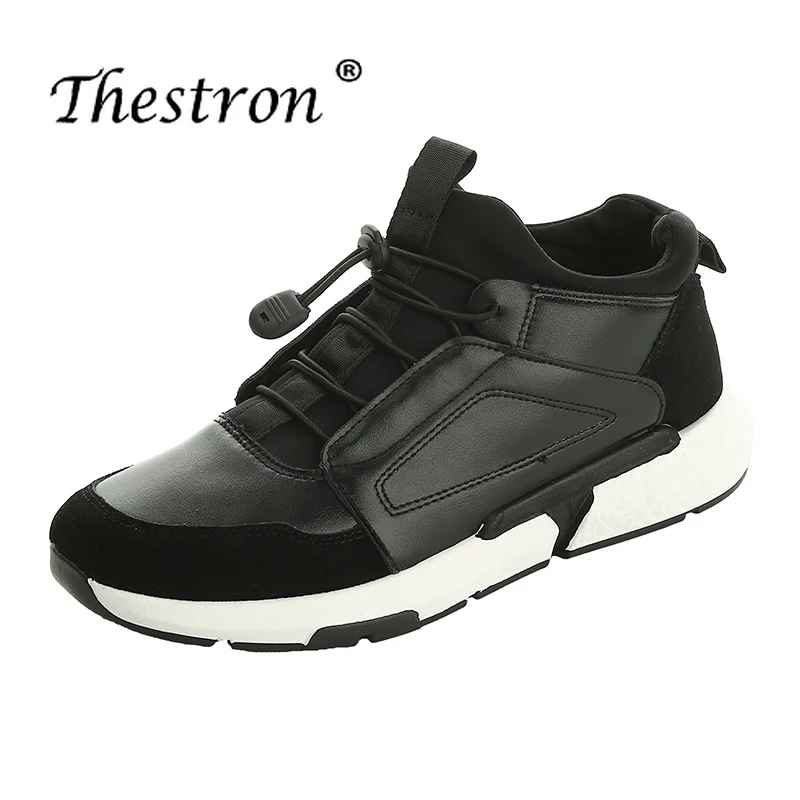 

Thestron Mens Shoes Casual Sneakers Red Black Outside Footwear Casual Leather Shoes Men Walking Designer 2018 New Luxury Brand