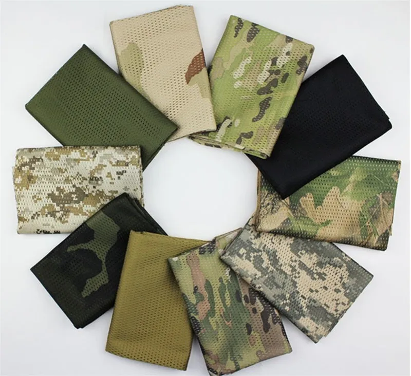 

Hunting Tactical Camo Mesh Neck Scarf Scrim Sniper Face Veil Mask Shawl Scarves Scarf Wrap Airsoft Outdoor Shoot Accessories