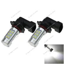 2 PCS Xenon branco Auto Car lâmpada do farol 21 SMD 2835 LED 9006 luz de nevoeiro Driving DRL não polar lâmpada HB4 P22d H319