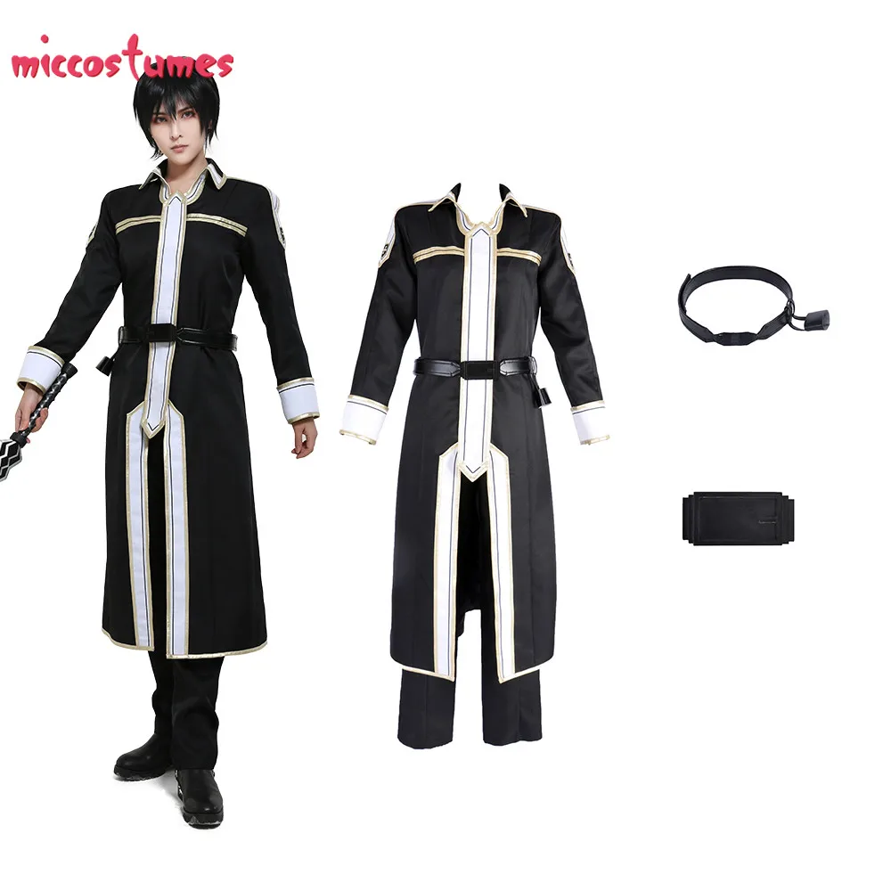 Sword Art Online Alicization Kirigaya Kazuto Kirito Cosplay Costume Uniform Men Halloween Uniform Outfit Sword Art Online Alicization Kirigaya Kazuto Kirito Cosplay Costume Uniform Men Halloween Uniform Outfit