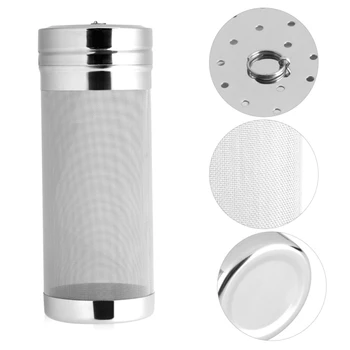 

Stainless Steel Hop Spider Strainer Homebrew Beer Pellet Hop Filter 400 Micron Filtering for Brew Kettle 100x255mm