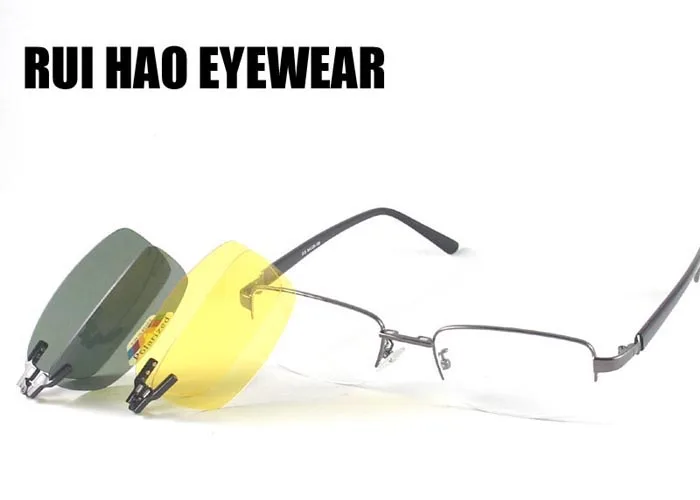 Оправа для очков, очки для мужчин и женщин, оправа для очков, оправа для очков, солнцезащитные очки на клипсах, поляризованные солнцезащитные очки, желтые очки для ночного видения