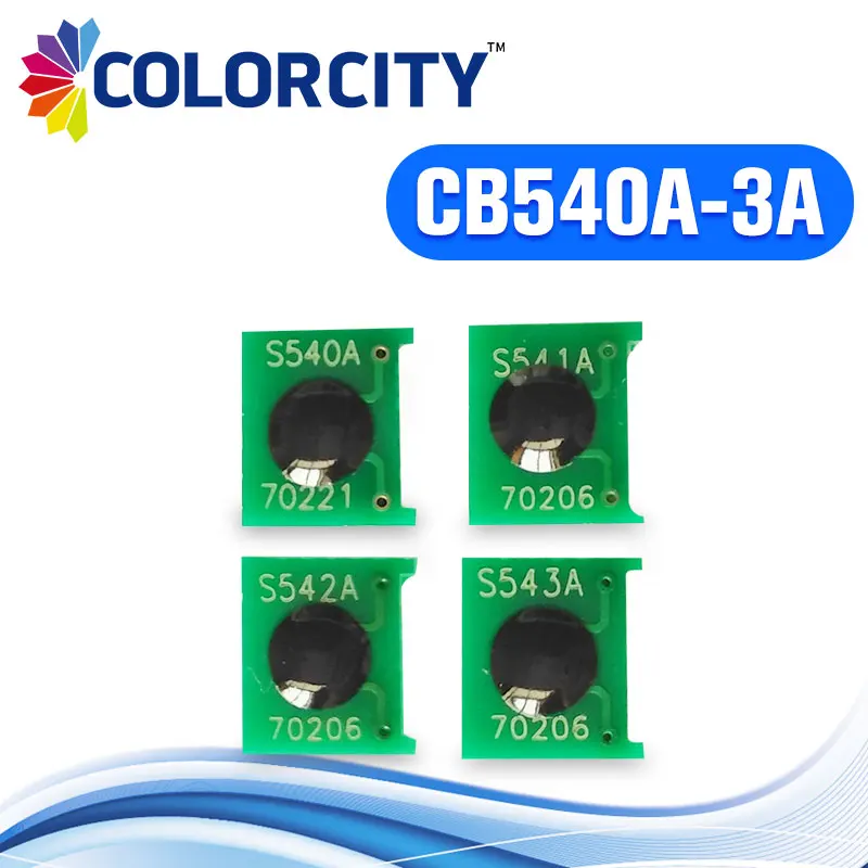 5set CB540A CB541A CB542A CB543A cartridge chip for HP laserJet CP 1215 ...