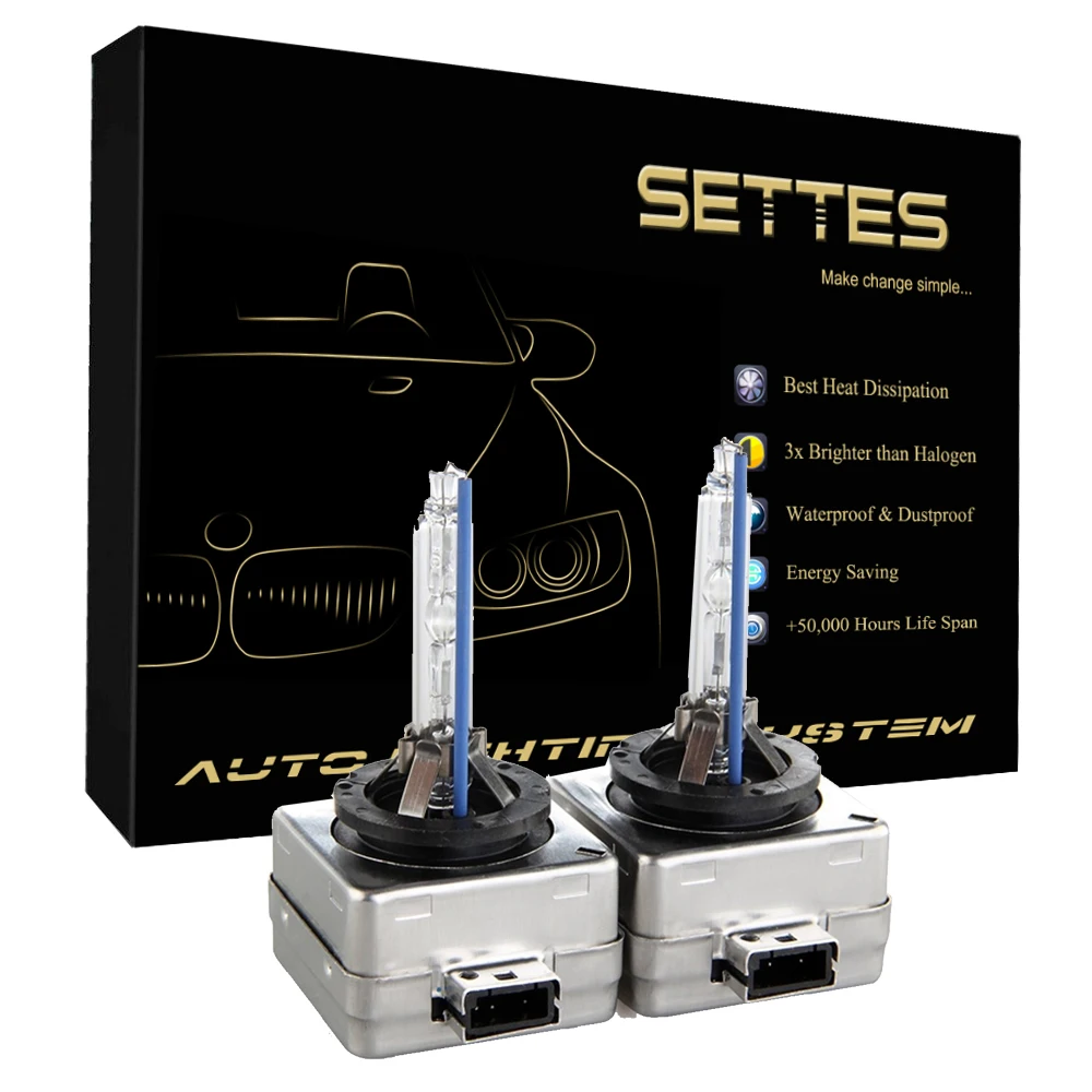 

2 x D3S Genuine SETTES XENON BULB REPLACEMENT FOR PHILIPS GE 8000K