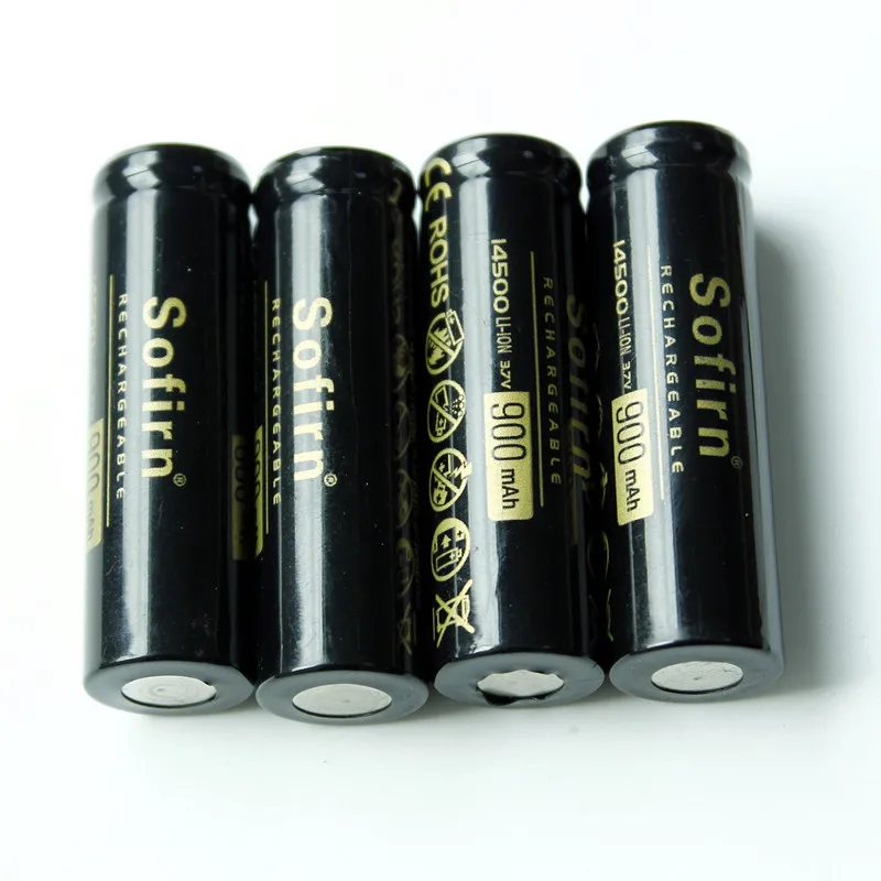 Sofirn 4 шт. 14500 900mAh литий-ионная аккумуляторная батарея батареи для светодиодный фонарик