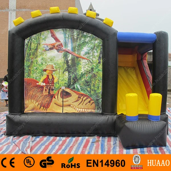 

Commercial Dinosaur Theme Inflatable Bouncer with Slide and CE Blower