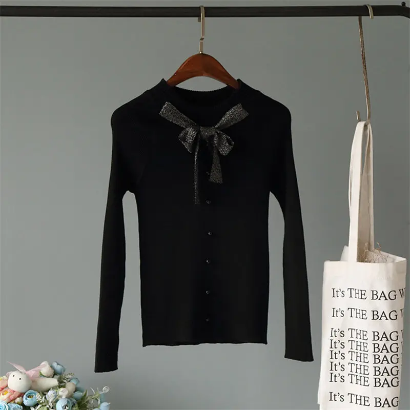 Woherb Весенний свитер на основе Женский Повседневный эластичный вязаный пуловер корейский бандаж однобортный джемпер 20894
