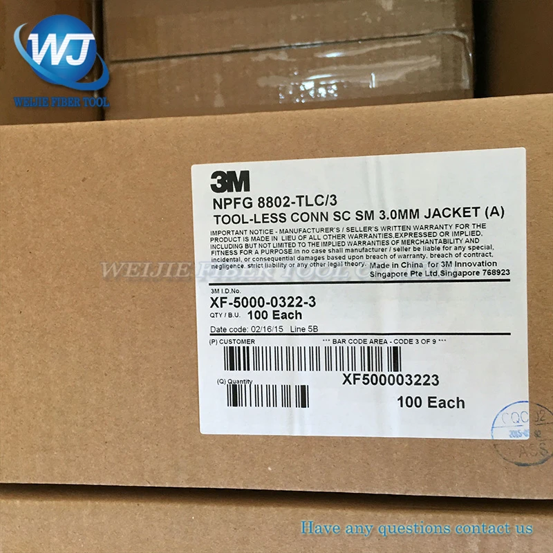 10 шт./лот 3 м 8802 волоконно-оптический разъем Fast/FTTH Быстрый Connector3M npfg 8802-TLC/3 сбн волокна быстро разъемы