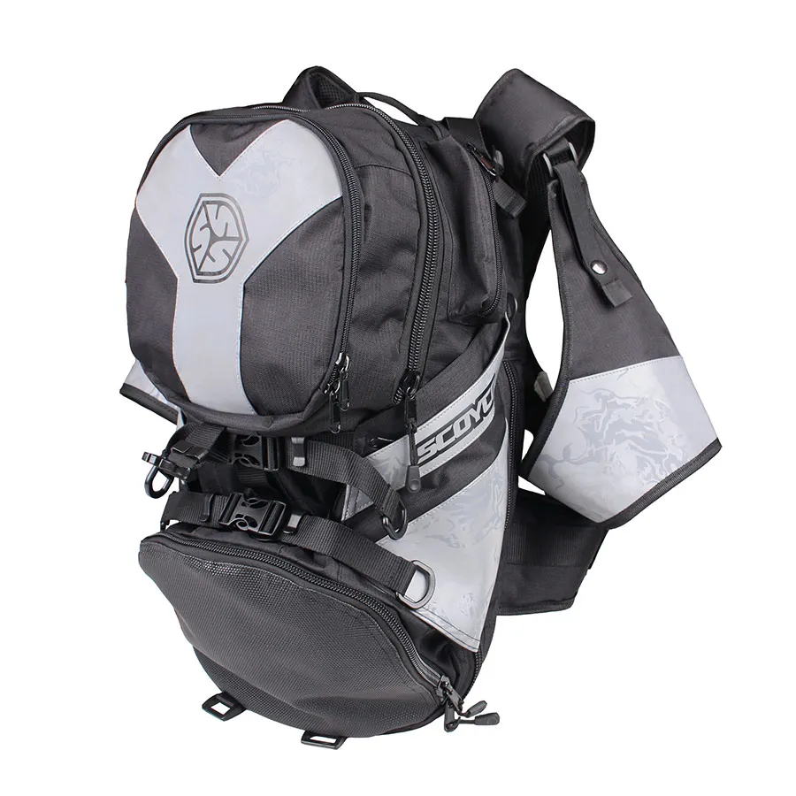 SCOYCO 21 Multi-function Motorcycle Backpack Large Capacity Package Bag Reflective Safety Touring Motor MB22 |