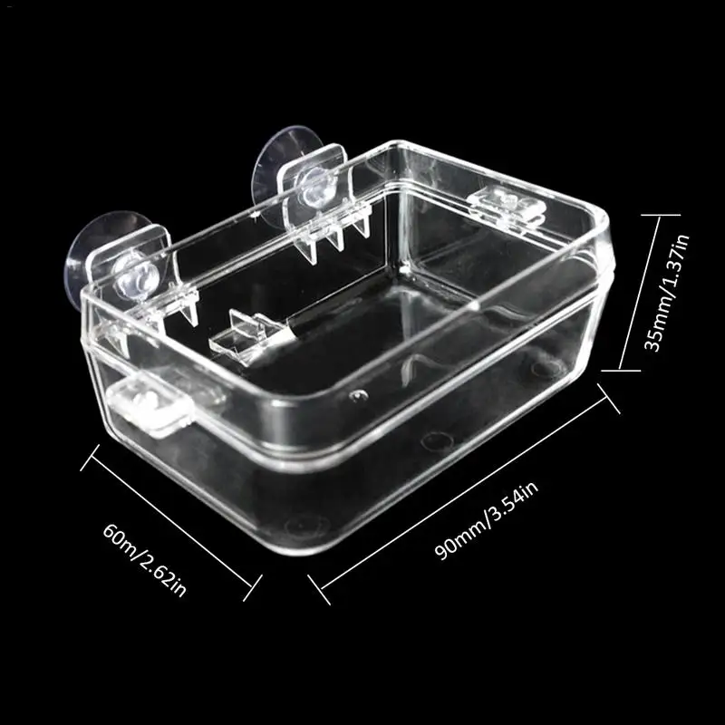 Акриловая кормушка для рептилий, коробка для побега, кормушка для рептилий, змей, питон, паук, ящерица, Скорпион, насекомые, коробки для наблюдения - Цвет: Clear