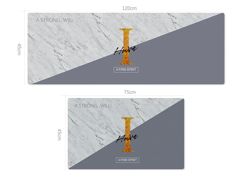 Медленный дерево кухонный коврик из ПВХ мраморные маслостойкие Нескользящие домашние ковры в прихожей ванной комнаты кожаные коврики 45x75/45x120 см дверные коврики