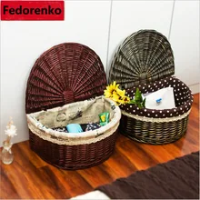 Плетеная игрушка корзины для белья ротанг корзина с крышкой для хранения Ящики для всякой всячины Органайзер cesto brinquedos lavanderia kosz на zabawki