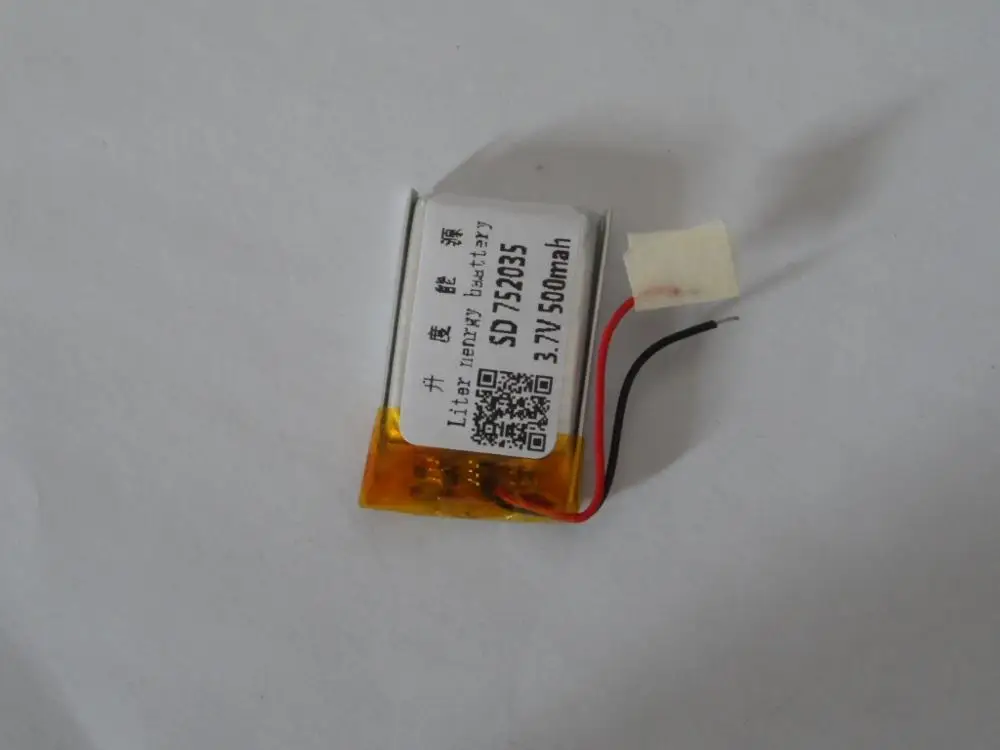 

Rechargeable lithium polymer battery 752035 Bluetooth Built / Portable Speaker 500mAh lithium polymer battery