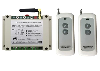 

DC12V 24V 48V 2 channel RF Wireless Remote Control Switch System 1 receiver & 2 transmitter Household appliances/lamp