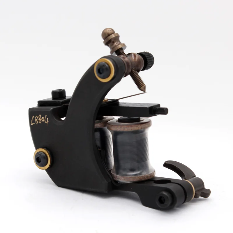 

2PCS/Set Liner&Shader Handmade Wire Cutting Copper Permanent Machine Tattoo Machine 12 Wraps Coil for Tattoo Gun free shipping