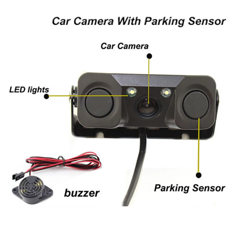 Living Waterproof Parking Sensor 3In 1 Car Parking Reversing Radar Sensors Rear View Backup 170 Degree Camera With Night View Living Waterproof Parking Sensor 3In 1 Car Parking Reversing Radar Sensors Rear View Backup 170 Degree Camera With Night View