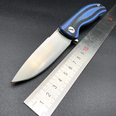 Медведь F3 охотничий складной нож Флиппер тактический боевой Открытый Кемпинг Карманный G10 ножи выживания EDC спасательные мульти инструменты - Цвет: Синий