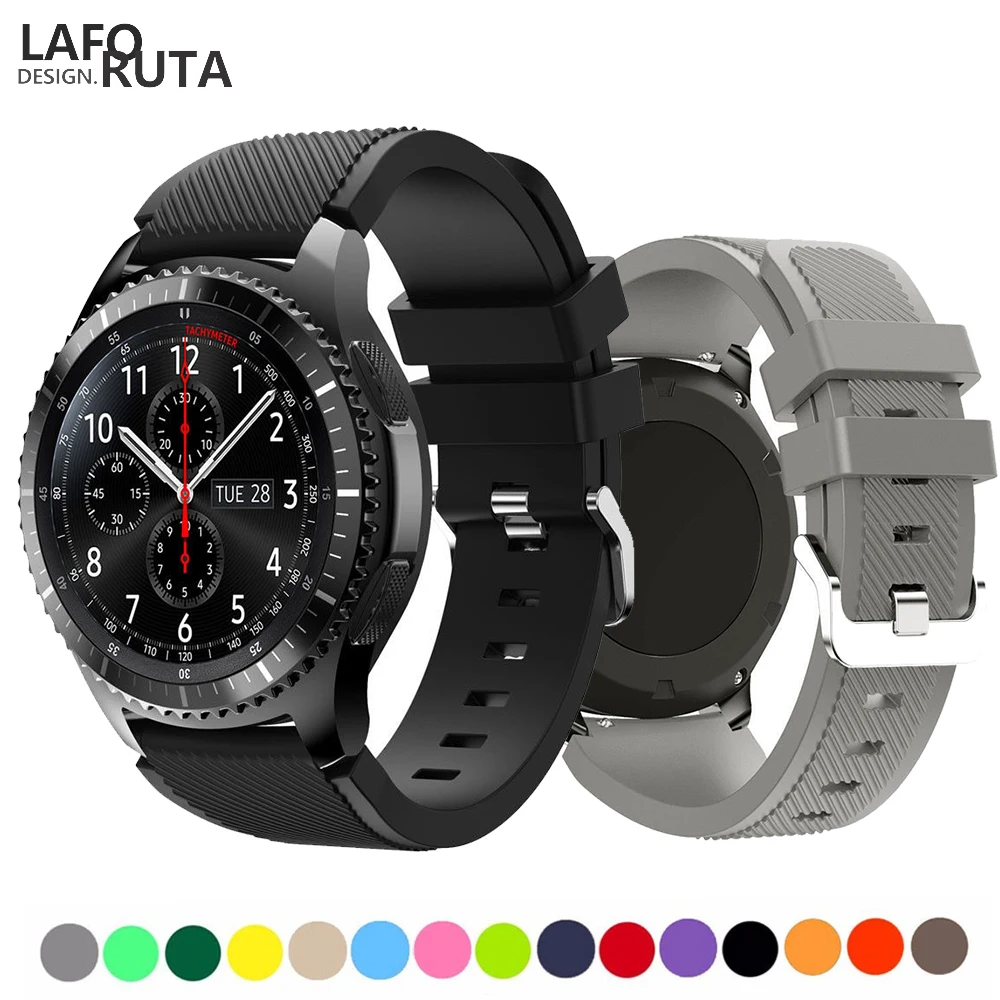 Ремешок Laforuta Gear S3 для часов Samsung Galaxy Watch 46 мм силиконовый браслет фитнес трекера