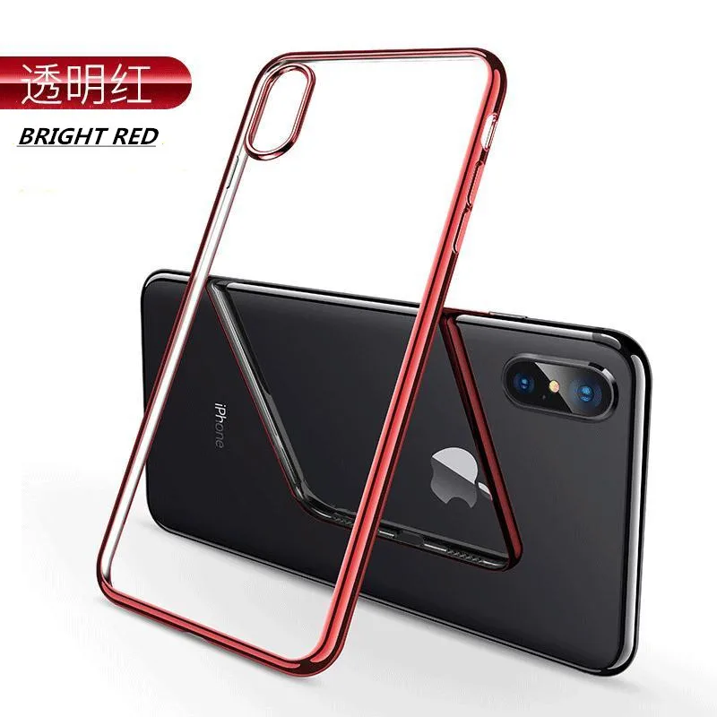 Модная красочная прозрачная ударная рама чехол для iPhone X XS XR Max 8 7 6 6S Plus мягкая