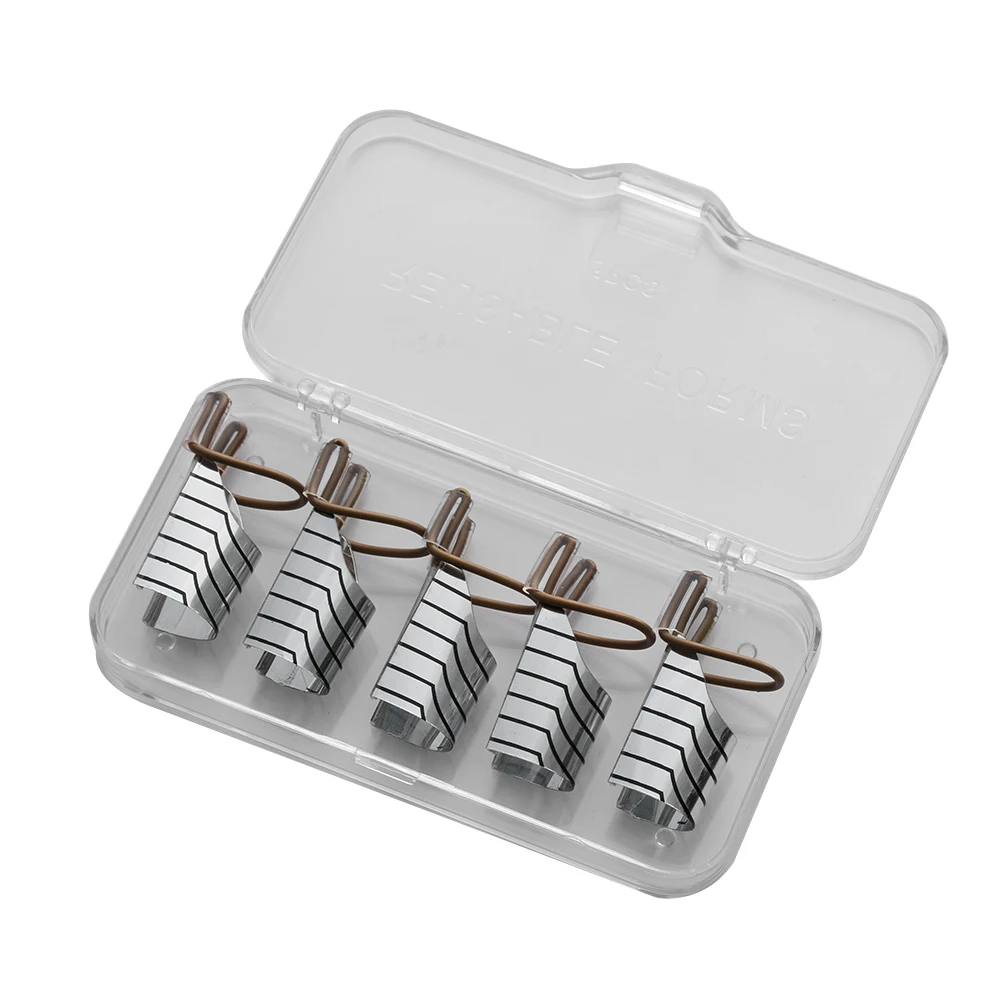 

5Pcs/Set Reusable DIY Nail Forms UV Gel Nail Art UV Gel Polish Extension Guide Acrylic French Tips Clips Makeup Tools