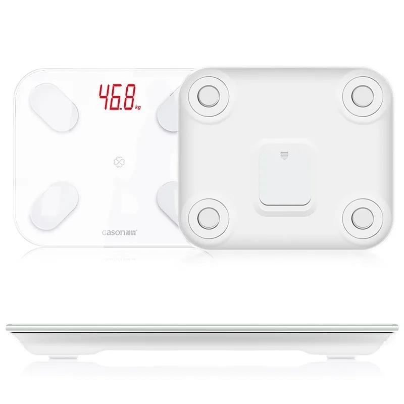 Цена GASON S4 светодиодный весы для ванной комнаты, напольные, умные, электронные, цифровые, для веса жира, бытовые весы, Bluetooth, приложение Android