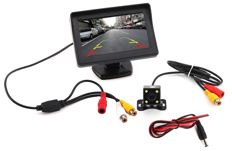 4 3 &quotTFT LCD Автомобильный Монитор парковочная камера заднего вида с зеркальным