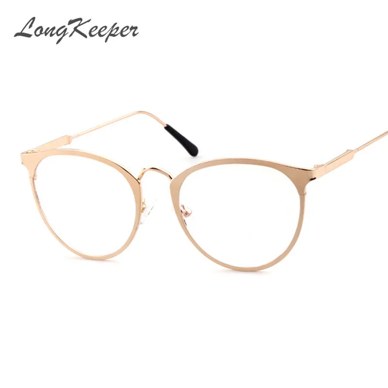 

Long Keeper Hot Clear Glasses Eyeglasses For Women Men Retro Transparent Fake Glasses Round optical Computer Glasses Frame 2017