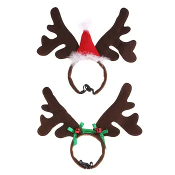 Christmas Pet Headband Deer Horn Hat Costume Dog Puppy Cat Cosplay Party Product Nov-11A