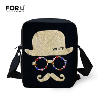 

Cute Small Messenger Bag for Women Moustache Printing Crossbody Bag High Quality Children Kids Shoulder Handbag