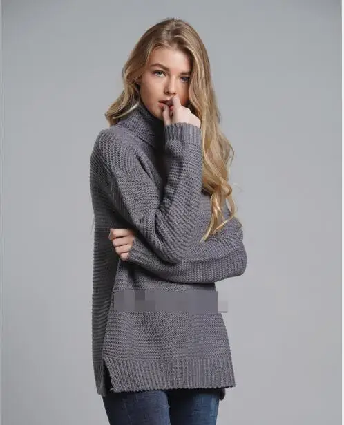 Women Sweater 2018 Autumn New Women Turtleneck Solid Sweater Office Lady Slim Fit Sweater Women Casual Long Sleeve SweaterFR1079