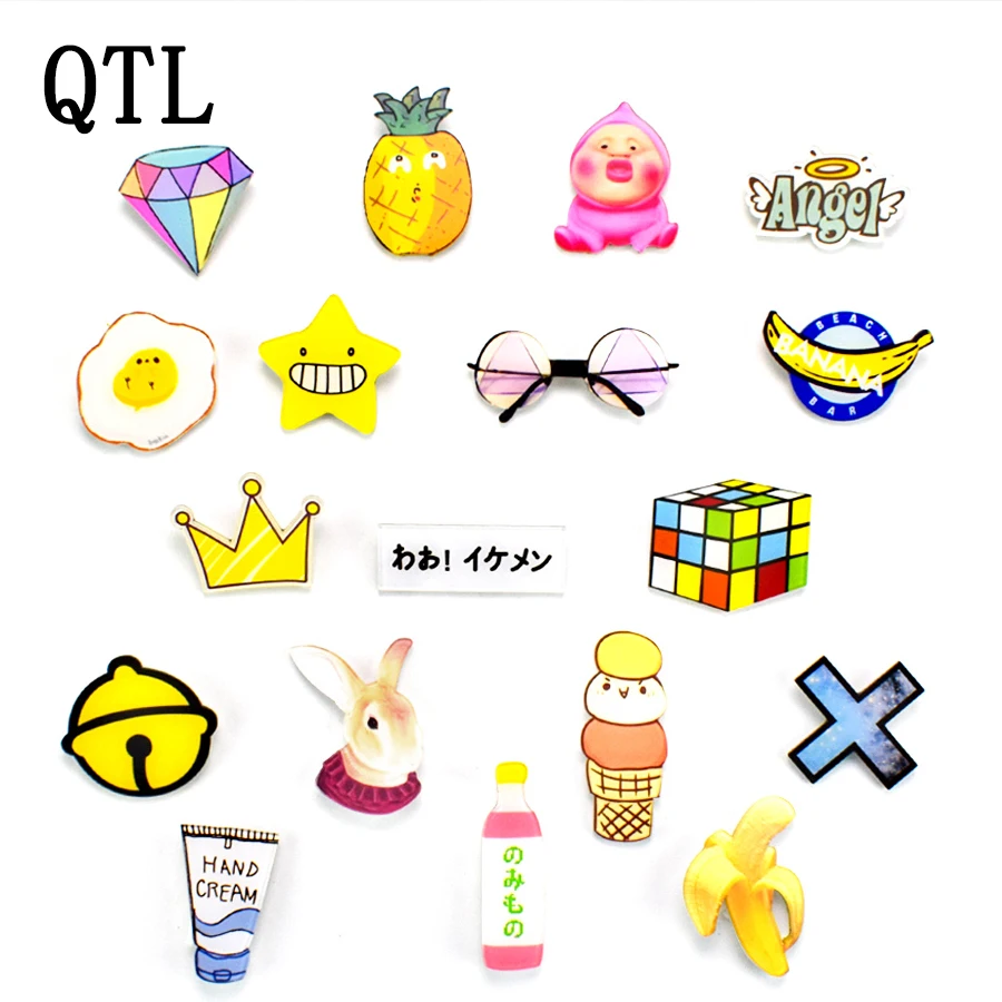 

Acrylic badges pins for clothes badges 3d anime cute cartoon Badges on backpack plastic brooch badge kawaii acrylic brooch 1pcs