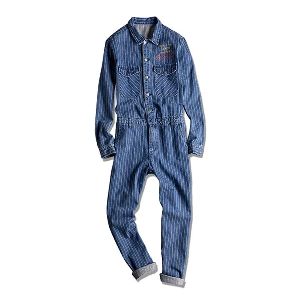 Mcikkny Men Cargo Denim Bib Overalls Slim Jeans Jumpsuit Fashion Style