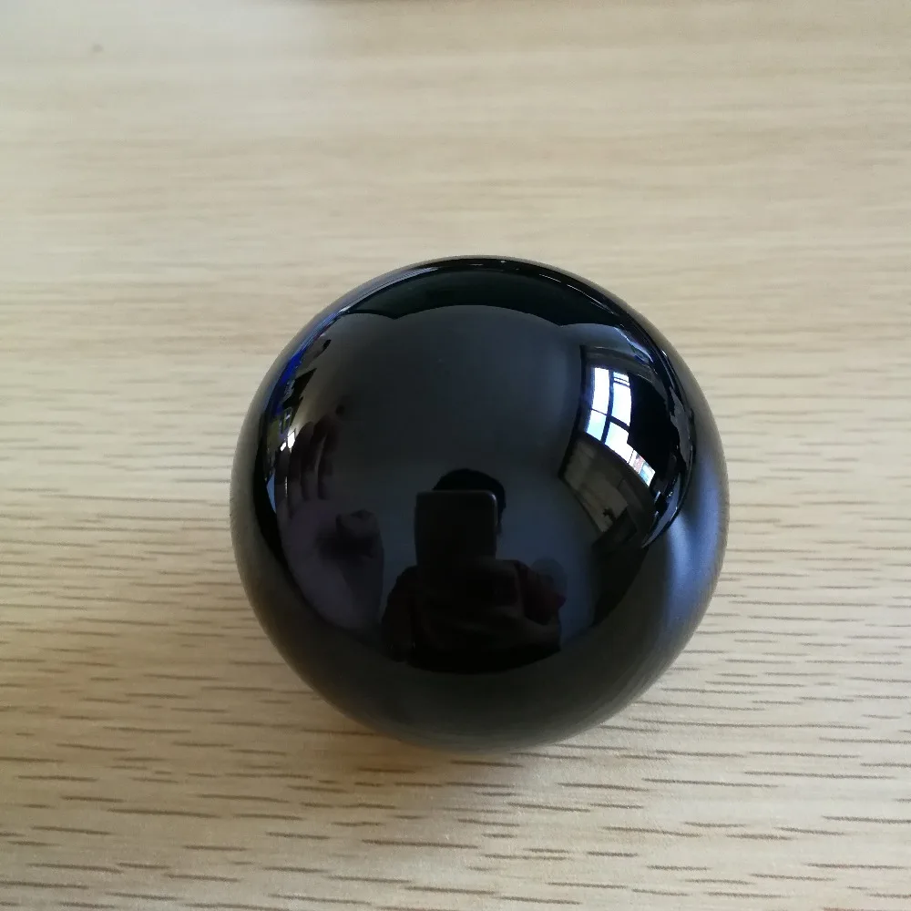 

70mm Black Crystal Glass Ball Paperweight Crafts Quartz Sphere Fengshui Ornaments Home Decoration Figurines Souvenir Gifts